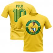 Pele Brazil Illustration T-Shirt (Yellow)