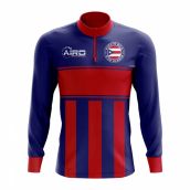 Puerto Rico Concept Football Half Zip Midlayer Top (Blue-Red)