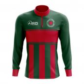 Bangladesh Concept Football Half Zip Midlayer Top (Green-Red)