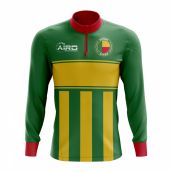 Benin Concept Football Half Zip Midlayer Top (Green-Yellow)