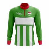 Tajikstan Concept Football Half Zip Midlayer Top (Green-White)