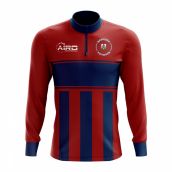 Bermuda Concept Football Half Zip Midlayer Top (Red-Blue)