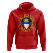 Antigua and Barbuda Football Badge Hoodie (Red)