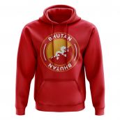 Bhutan Football Badge Hoodie (Red)