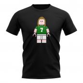 Henrik Larsson Celtic Brick Footballer T-Shirt (Black)
