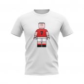 Eric Cantona Man Utd Brick Footballer T-Shirt (White)