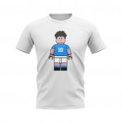 Diego Maradona Napoli Brick Footballer T-Shirt (White)