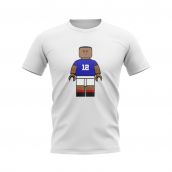 Kylian Mbappe France Brick Footballer T-Shirt (White)