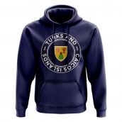 Turks and Caicos Islands Football Badge Hoodie (Navy)