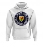 Turks and Caicos Islands Football Badge Hoodie (White)