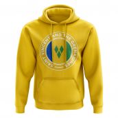 Saint Vincent and The Grenadines Football Badge Hoodie (Yellow)