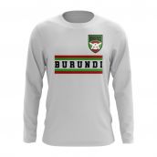 Burundi Core Football Country Long Sleeve T-Shirt (White)