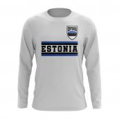 Estonia Core Football Country Long Sleeve T-Shirt (White)