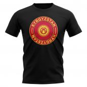 Kyrgyzstan Football Badge T-Shirt (Black)