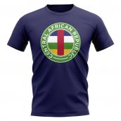 Central African Republic Football Badge T-Shirt (Navy)