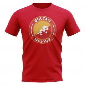 Bhutan Football Badge T-Shirt (Red)
