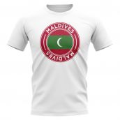 Maldives Football Badge T-Shirt (White)