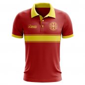 Macedonia Concept Stripe Polo Shirt (Red)