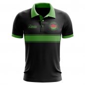 Malawi Concept Stripe Polo Shirt (Black)