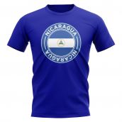 Nicaragua Football Badge T-Shirt (Royal)