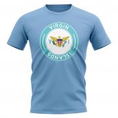 U.S Virgin Islands Football Badge T-Shirt (Sky)