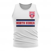 North Korea Core Football Country Sleeveless Tee (White)