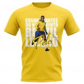 Pele Brazil Player T-Shirt (Yellow)