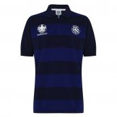 Scotland 2021 Stripe Polo Shirt (Navy)