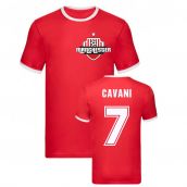 Edinson Cavani Manchester Ringer Tee (Red)