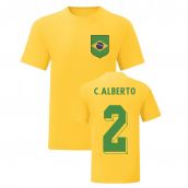 Carlos Alberto Brazil National Hero Tee's (Yellow)