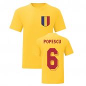 Gheorghe Popescu Romania National Hero Tee (Yellow)
