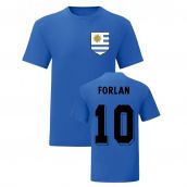 Diego Forlan Uruguay National Hero Tee (Blue)