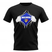 Moldova Chest Badge T-Shirt (Black)