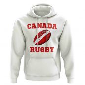 Canada Rugby Ball Hoody (White)