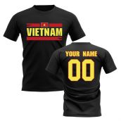 Personalised Vietnam Fan Football T-Shirt (black)