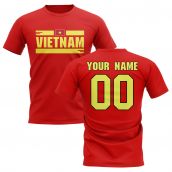 Personalised Vietnam Fan Football T-Shirt (red)
