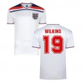 Score Draw England World Cup 1982 Home Shirt (Wilkins 19)