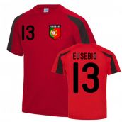 Eusebio Portugal Sports Training Jersey (Red-Black)