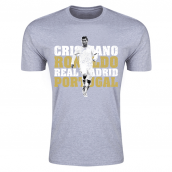 Cristiano Ronaldo Real Madrid T-Shirt (Grey) - Kids
