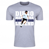 Diego Maradona Hand of God Legend T-Shirt (Grey) - Kids