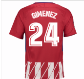 2017-2018 Atletico Madrid Home Shirt (Gimenez 24) - Kids
