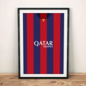 Barcelona 14/15 Football Shirt Art Print