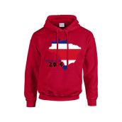 Costa Rica 2014 Country Flag Hoody (red)