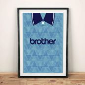 Manchester City 1989-1991 Football Shirt Art Print