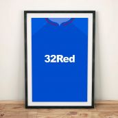 Rangers 18/19 Football Shirt Art Print