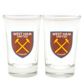 West Ham United FC 2pk Shot Glass Set