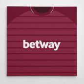 West Ham 18/19 Football Canvas Print