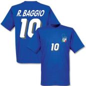 Roberto Baggio Italy 1994 Home T-Shirt (Blue)