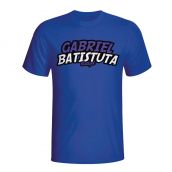 Gabriel Batistuta Comic Book T-shirt (blue)