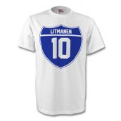 Jari Litmanen Finland Crest Tee (white)